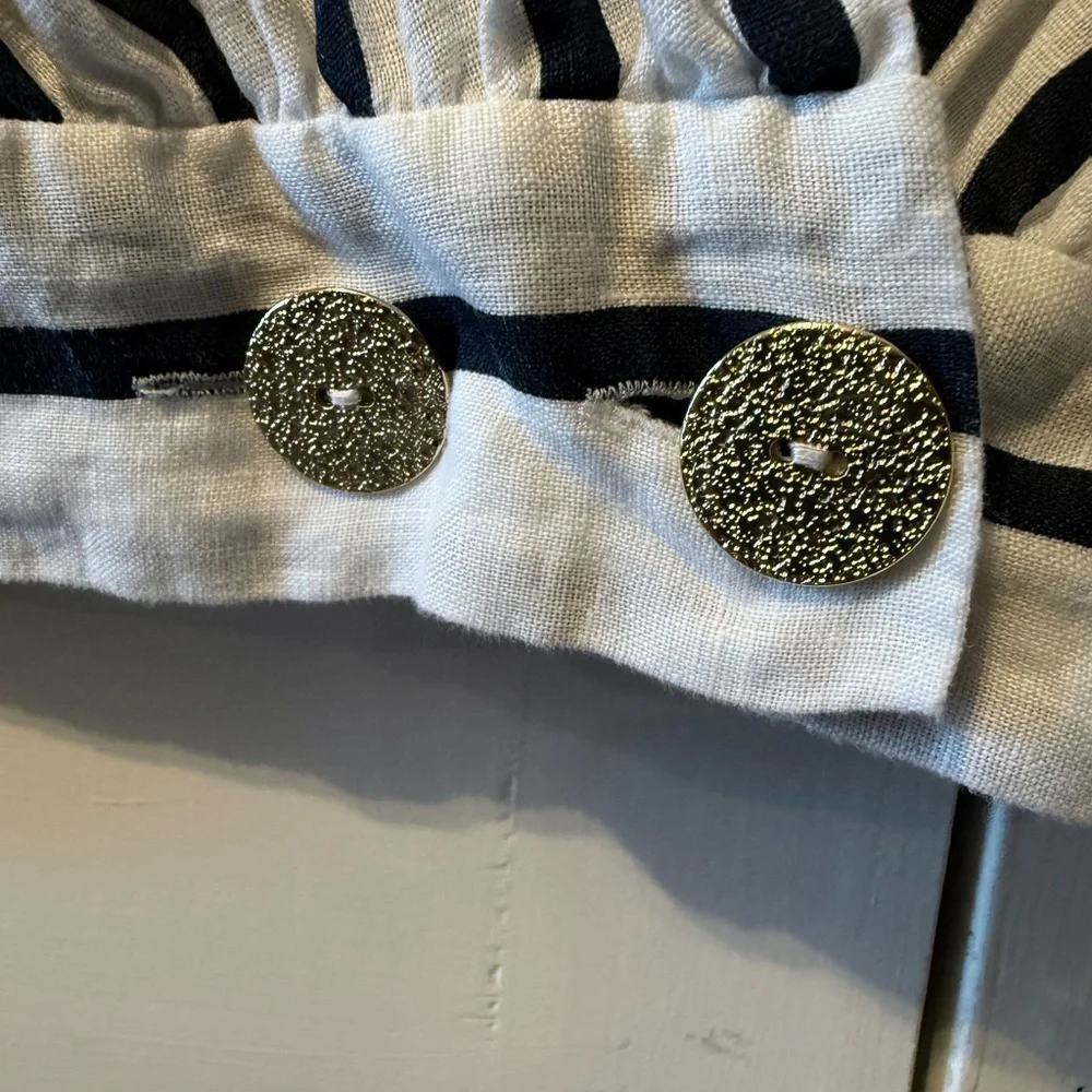 Zara Navy and White Striped Crop Top - Picture 6 of 6